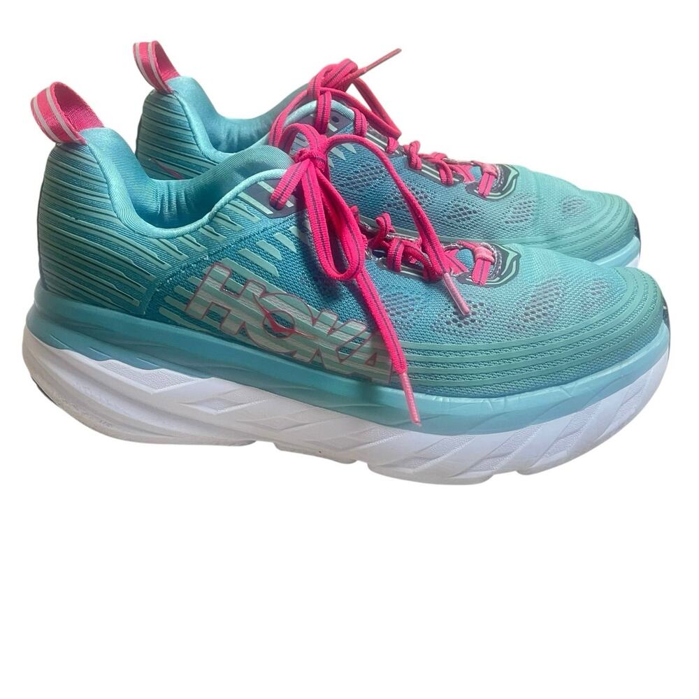 Hoka One One Bondi 6 Canton Green Blue Slate Women's Shoes Size 9 Running Shoe